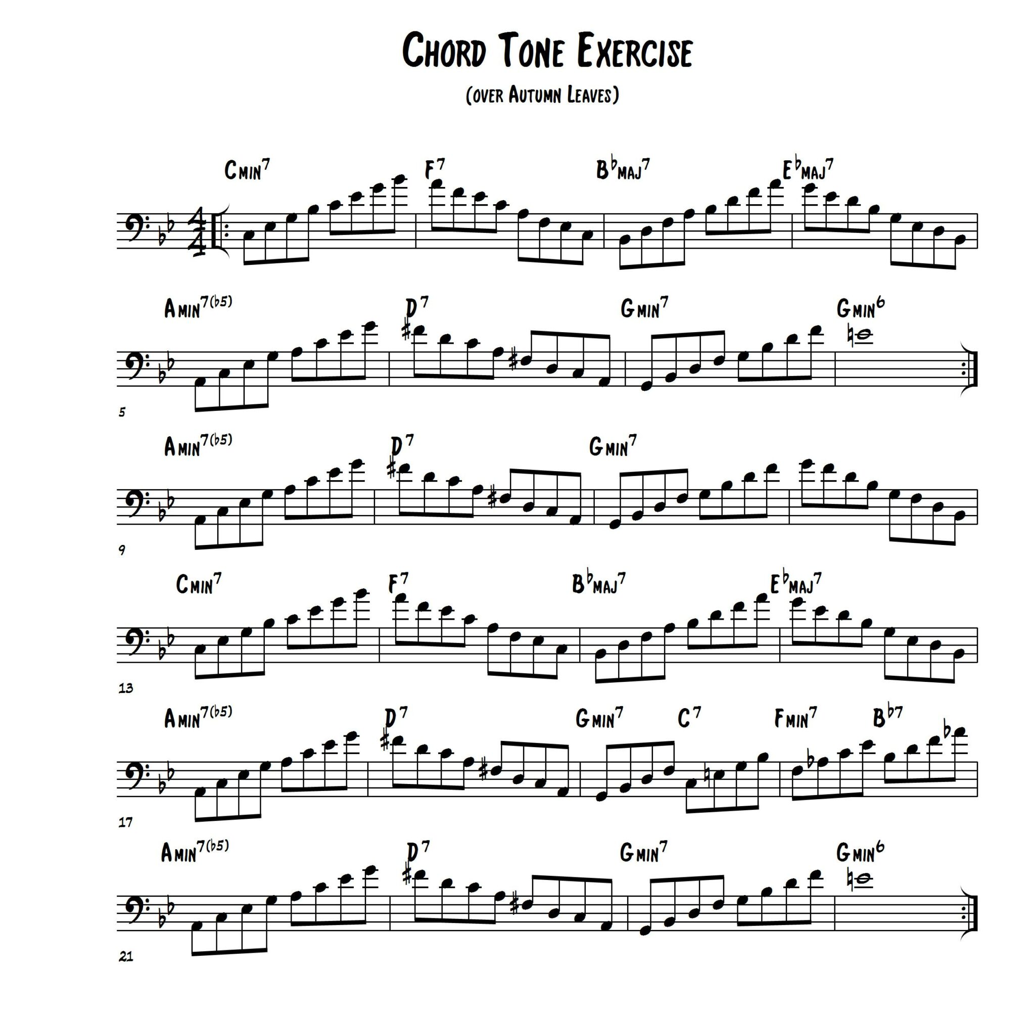 Chord Tone Exercise (Bass clef)