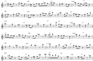 3 Game-Changing Rhythmic Secrets to Make Your Solos Swing Harder 5 8th Note Blues 1