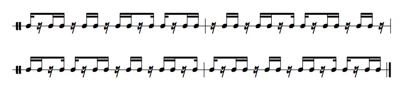 Using Rests and Odd Groupings to Spice Up Your Rhythms 13 rhythmic example of 4 note group sixteenth note triplets with rests on the second beat