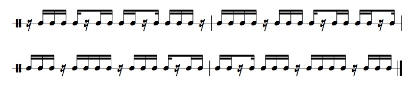 Using Rests and Odd Groupings to Spice Up Your Rhythms 14 rhythmic example of 5 note group sixteenth note triplets with rests on the first beat